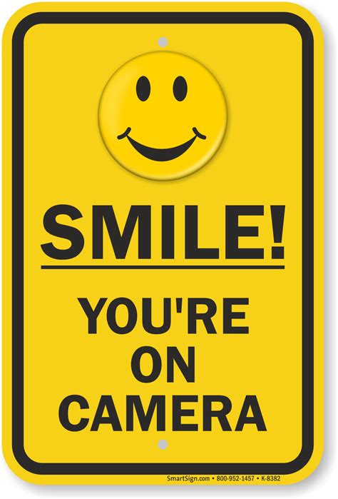 Printable Smile You Re On Camera Sign